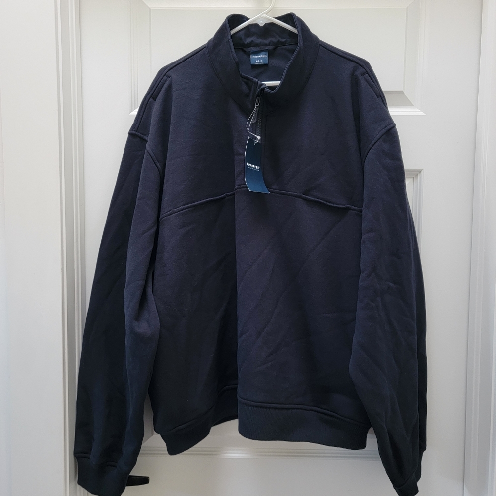 Propper Men's Sweater Pullover 1/4 Zip Job Shirt LAPD Navy Size 4XL/R.